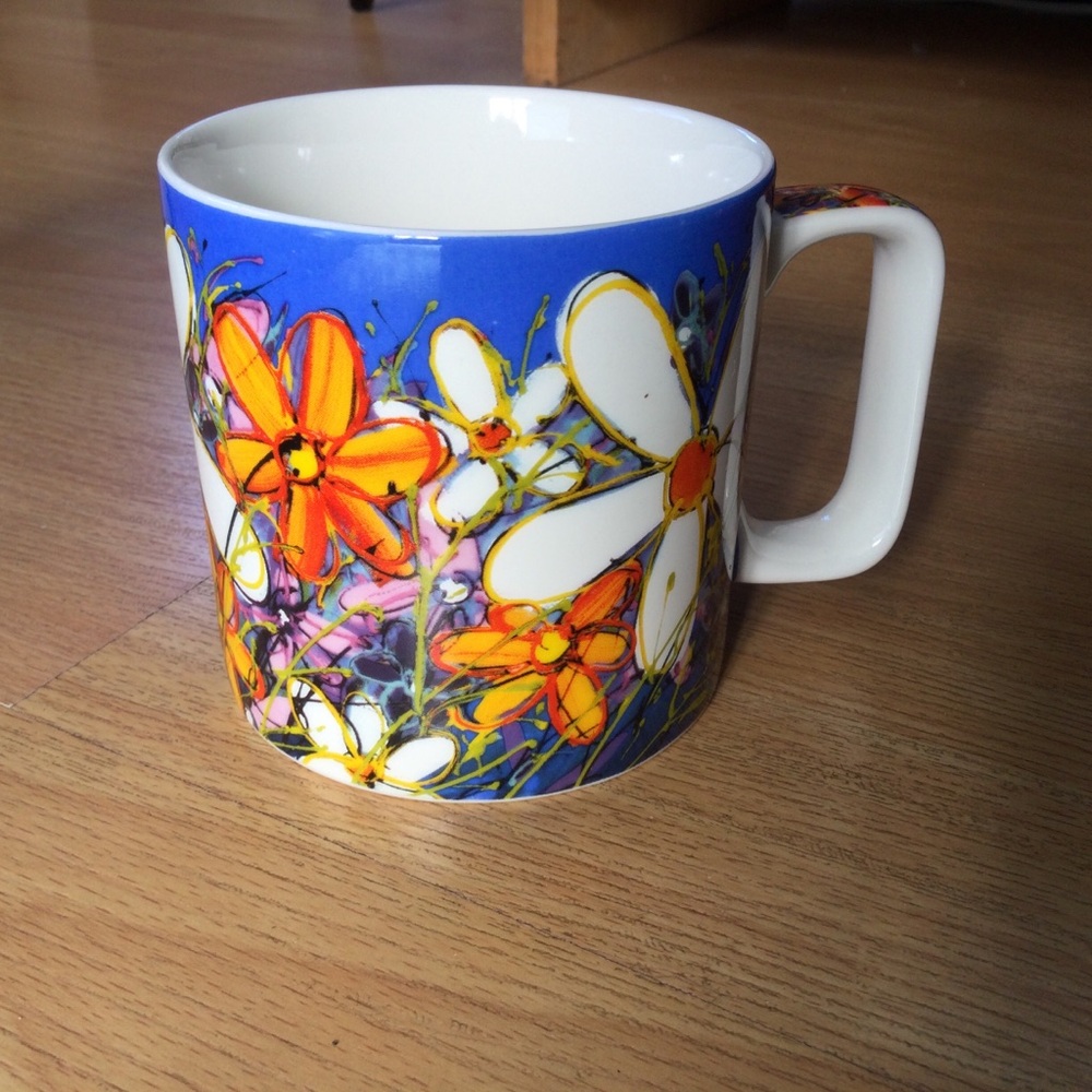 Maxwell Williams Tangled Flowers White Daisies Mug David Hart Porcelain Mug